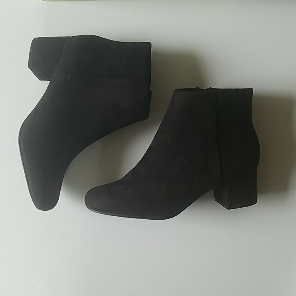 Black Suede Ankle Boots Booties